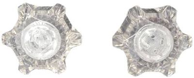 Faucet Handles - Clear - With Caps