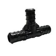 Fresh Water Fitting - PEX Coupler - 1/2&quot; PEX x 1/2&quot; PEX - Tee - Plastic - Black - Single