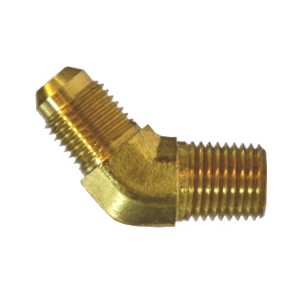Brass Fitting - 45-Degree 3/8&quot; FL x 3/8&quot; MPT