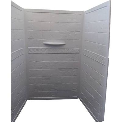 Tub Surround - 30" x 40" x 65" - White Slate - With Soap Dish