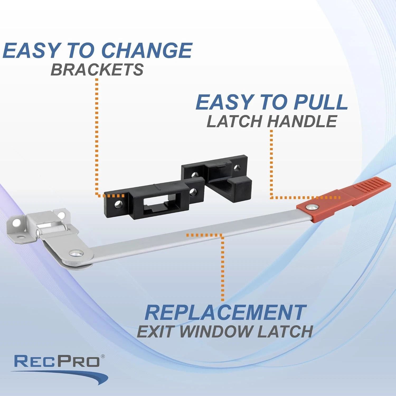 Emergency Exit Window Latch - With Mounting Hardware