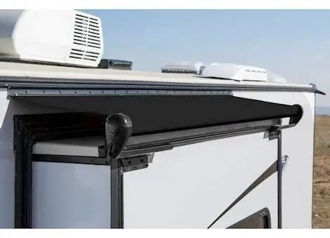 Carefree Slide Out Cover - 125&quot; - Black with Bracket and Hardware UQ112562JV