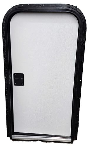 22&quot; x 42&quot; Bicycle/Baggage Door - Left Hinge - White with Black Frame