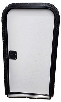 22&quot; x 42&quot; Bicycle/Baggage Door - Left Hinge - White with Black Frame