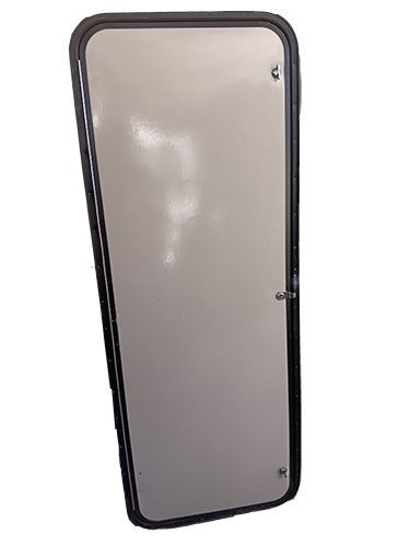 60&quot; x 22&quot; Baggage Door - Tan with Black Trim - Narrow 3/4&quot; Frame - Predrilled
