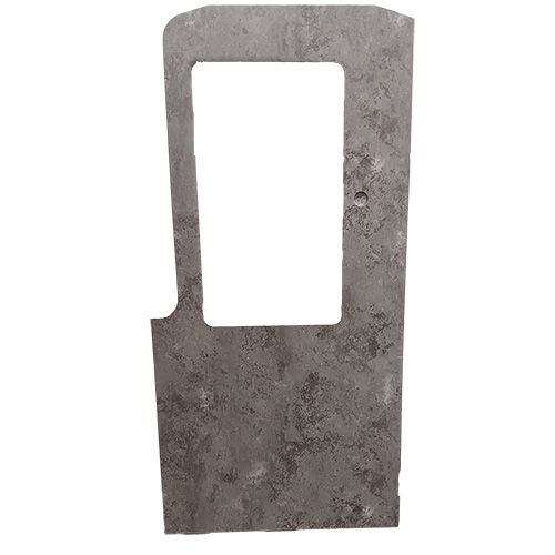 Kitchen Countertop Rounded End with Sink Cut Out - Dark Gray Marble