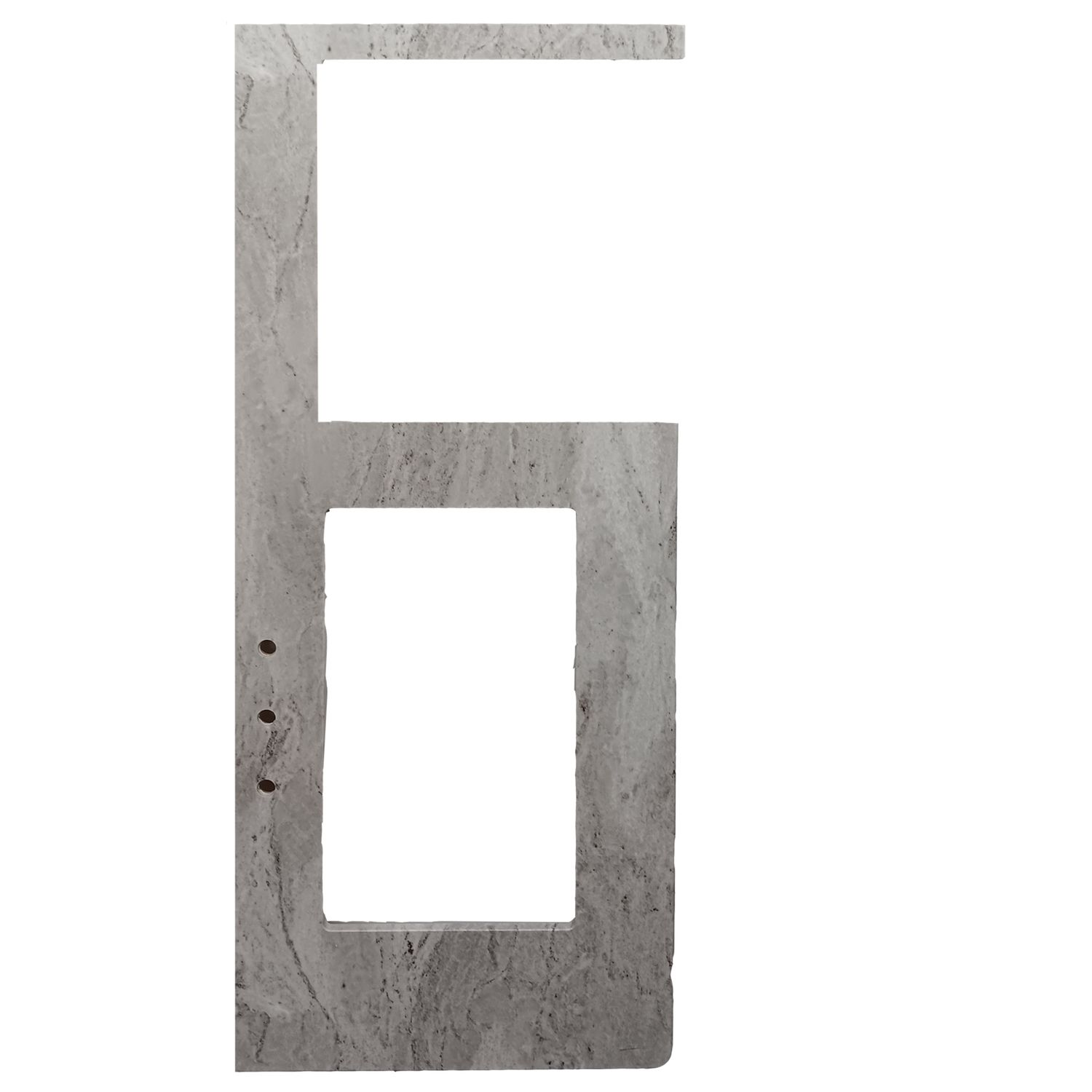 Kitchen Countertop with Stove and Sink Cut-Outs - Light Gray Marble