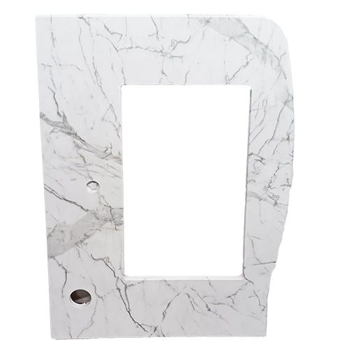 Kitchen Countertop with Sink Cutout - White Marble