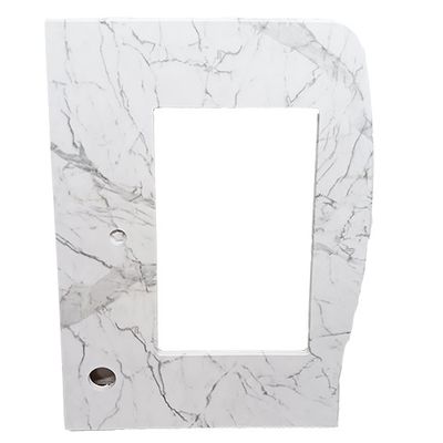 Kitchen Countertop with Sink Cutout - White Marble