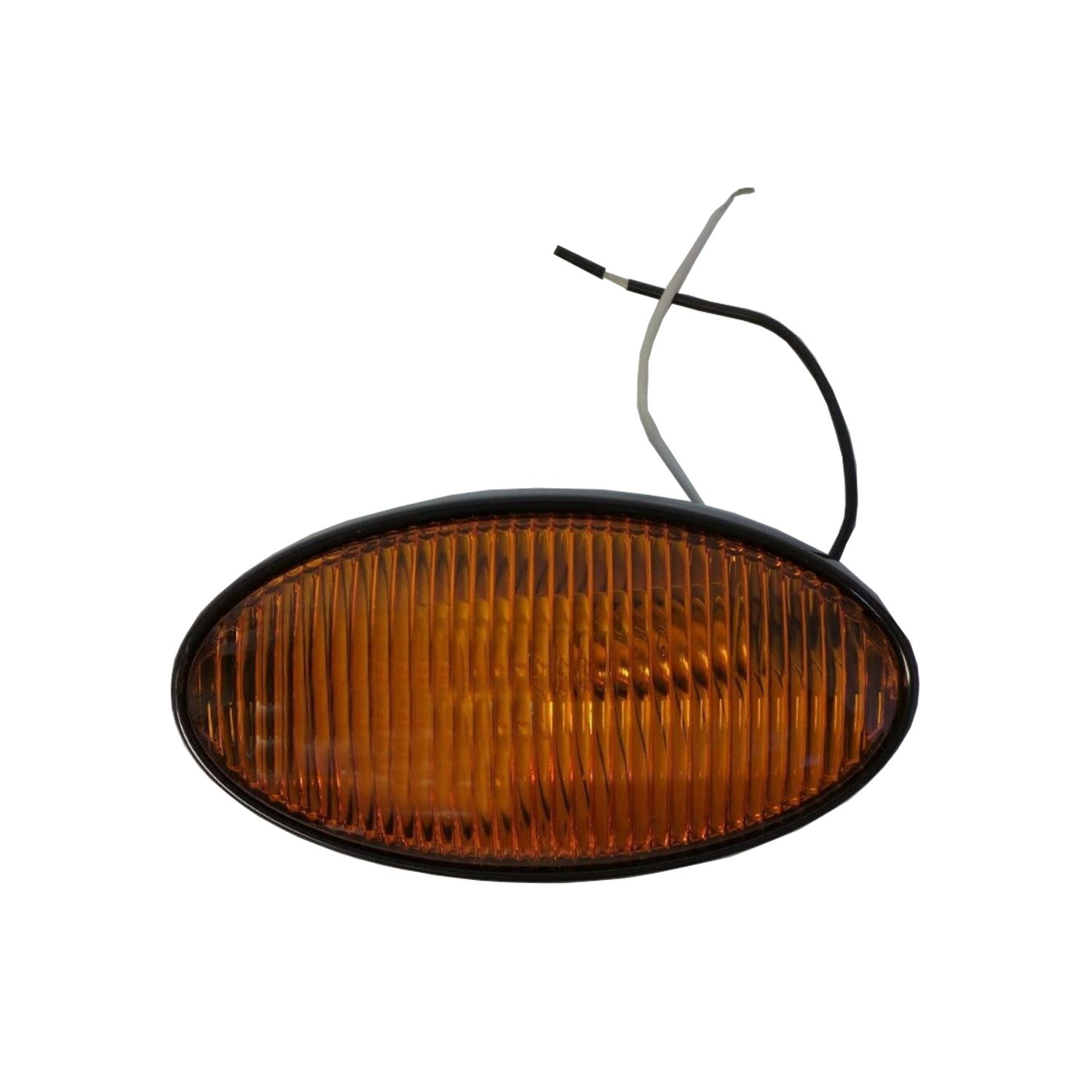Optronics Porch Light - Black Oval - Amber Lens
