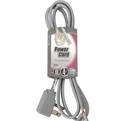 Coleman Cable - 09734 16/3 Appliance Replacement Power Cord with Right Angle Plug
