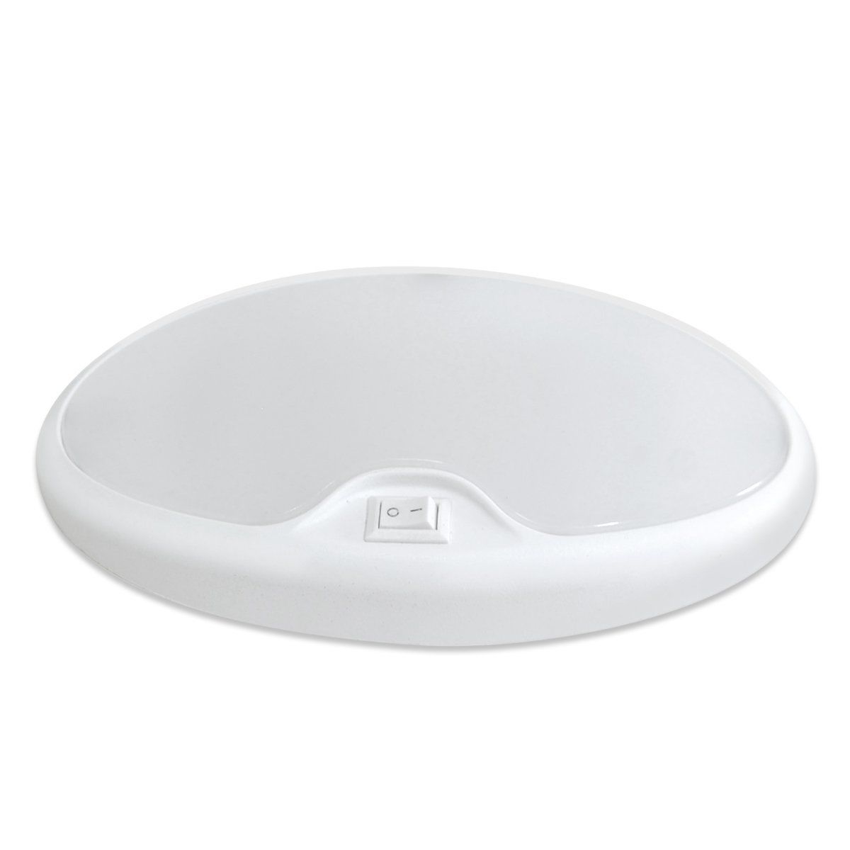 Dream Lighting LED White Pancake Light Fixture - 6" x 3.5" - On/Off Switch