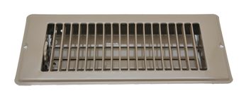 AP Products Floor Register 4" X 10" - Brown with Damper