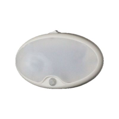 Dream Lighting LED White Oval Motion Activated Light Fixture - 6" x 3.5" - On/Off Switch
