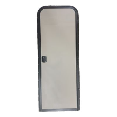 26" x 72" Entry Door - Right Hinge - No Window - Tan with Black Frame