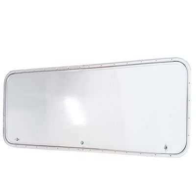 60" x 22" Baggage Door - White with White Trim - Narrow Frame