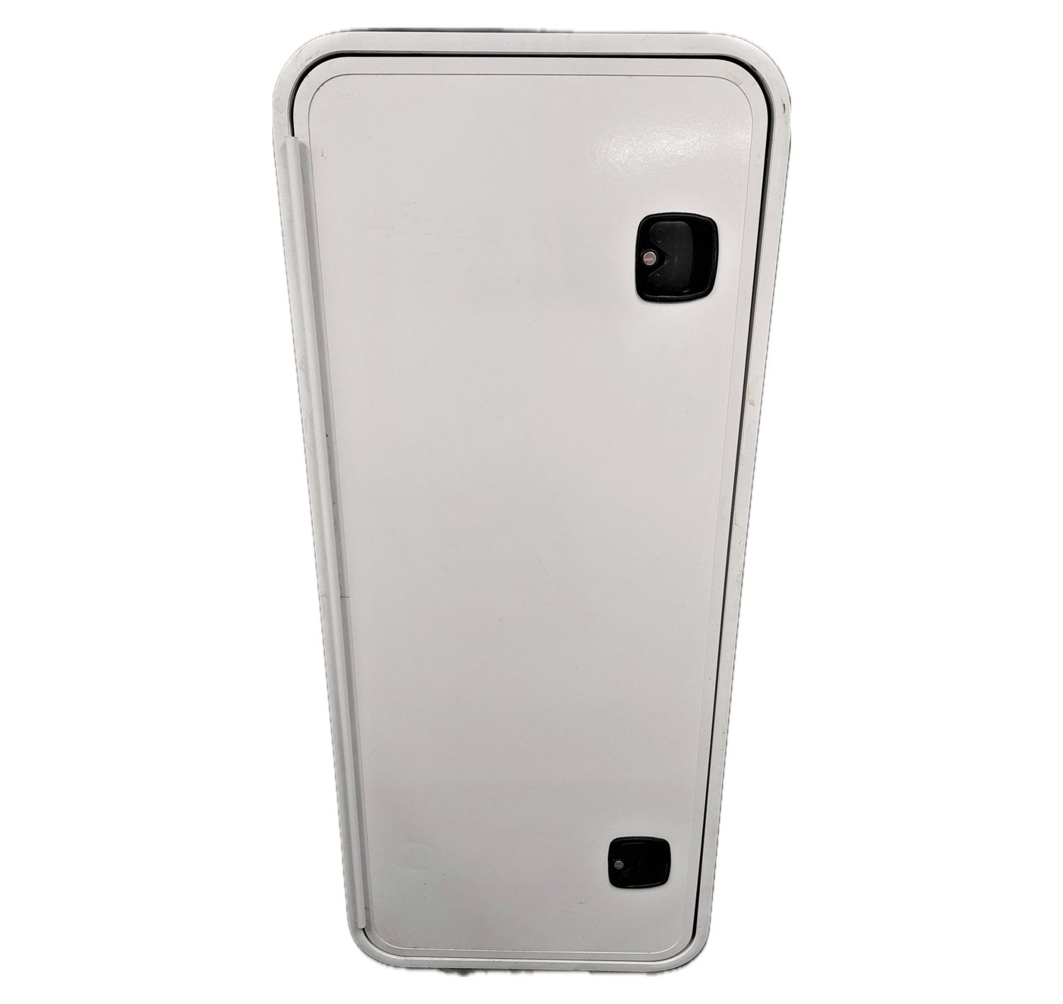 53" x 22" Baggage Door with Slam Latch - White with White Trim