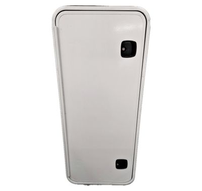 53" x 22" Baggage Door with Slam Latch - White with White Trim