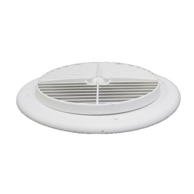 AC Vent 7" Louvered Fits 4" - White