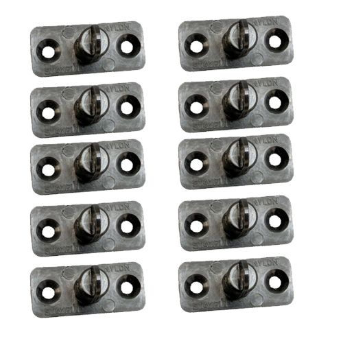 Stay Put Horizontal Fastener - Black - 10 Pack