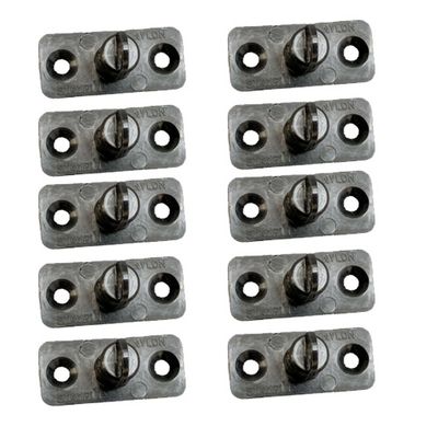 Stay Put Horizontal Fastener - Black - 10 Pack