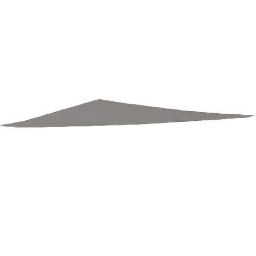 Decal #18 - Elongated Silver Triangle