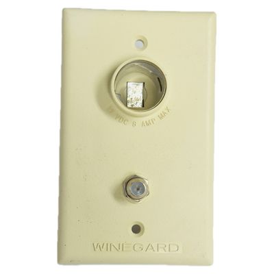 TV Wall Plate - 12v Outlet - Off White