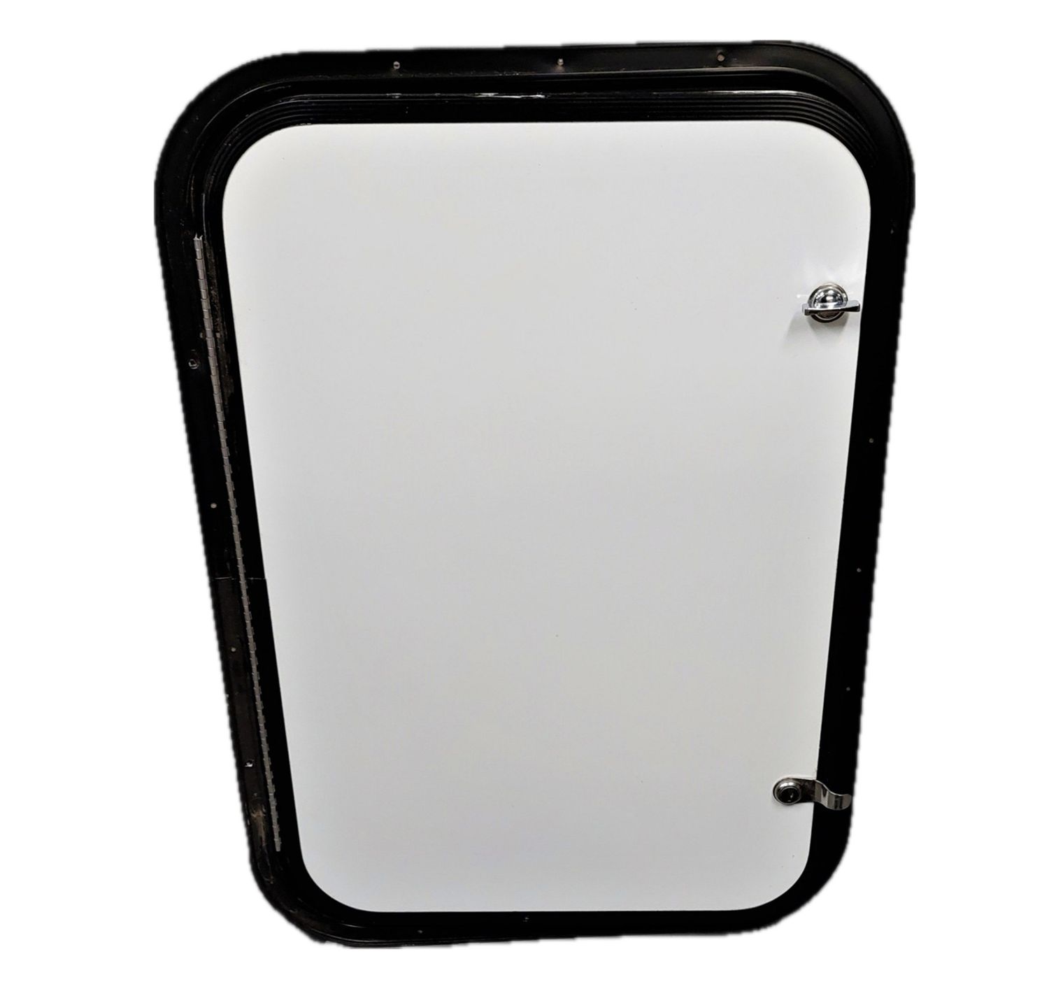 26" x 18" Baggage Door - White with Black Trim (Narrow Frame)