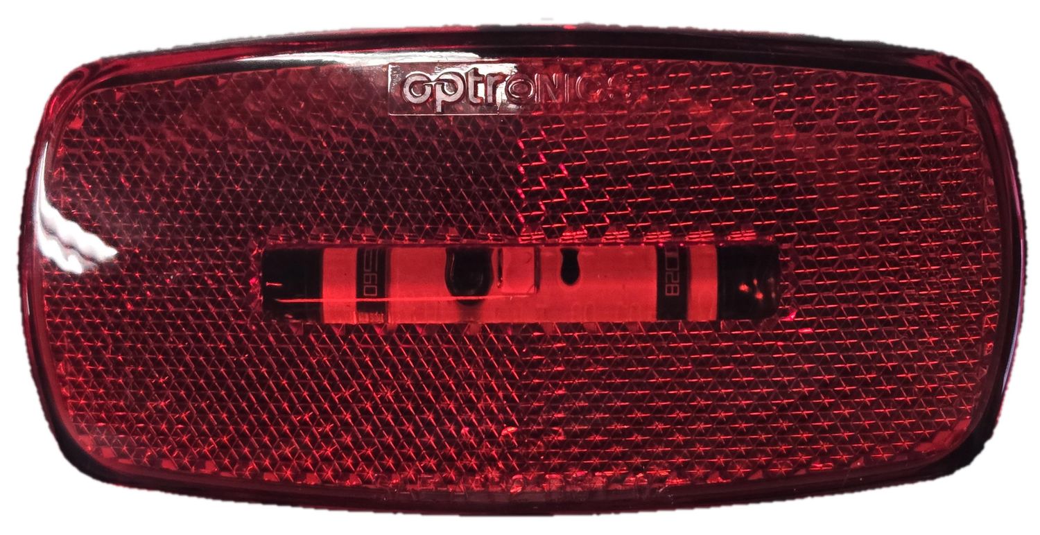 Optronics Clearance Light LED Red - Black Base