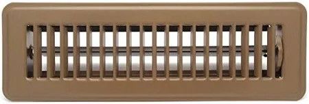AP Products Floor Register - 2 1/4" x 10" - Brown w/ Damper