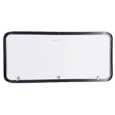 48" x 22" Baggage Door - White with Black Trim - 1 Twist Latch, 2 Thumb Latches