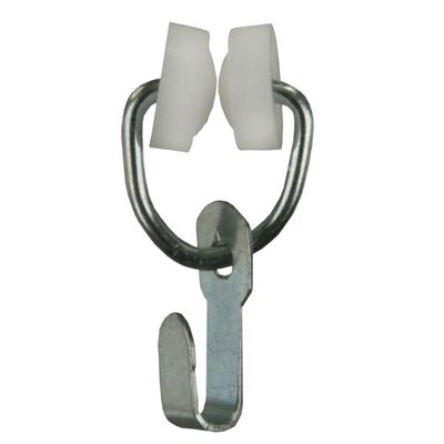 JR Products Wheeled Curtain Carrier with Hook for use with I Beam Track