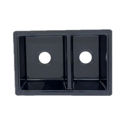 Lippert Double Basin Kitchen Sink - 25" x 17" - Black Plastic