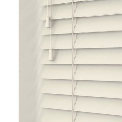 44 1/2" x 40" Faux Wood Plantation Blind - 1 1/2" Slats - Alabaster