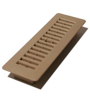 JR Products 2" x 10" Brown Plastic Floor Register