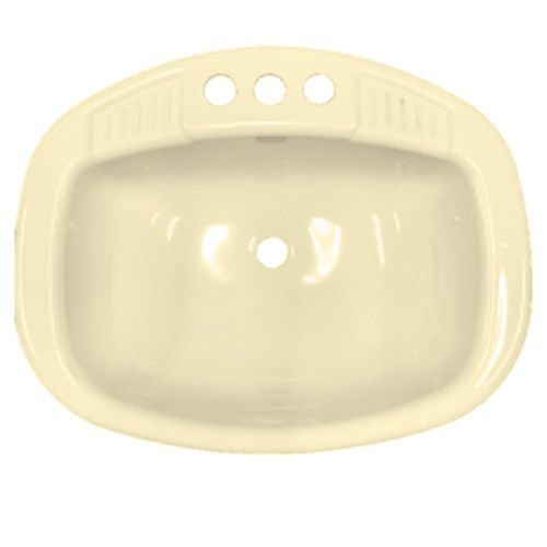LaSalle Bristol 20" x 17" Parchment Rectangular Bathroom Sink with Round Corners