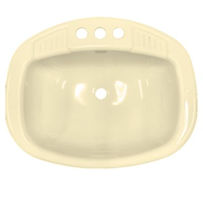 LaSalle Bristol 20" x 17" Parchment Rectangular Bathroom Sink with Round Corners