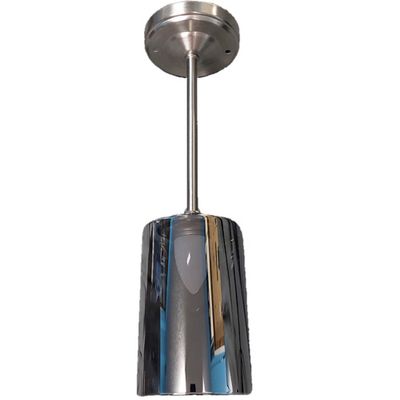 LED Silver Glass Pendant Dinette Light Fixture