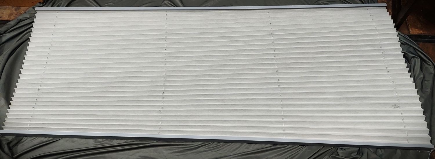 74" x 44" Pleated Cloth Night Shade - Gray