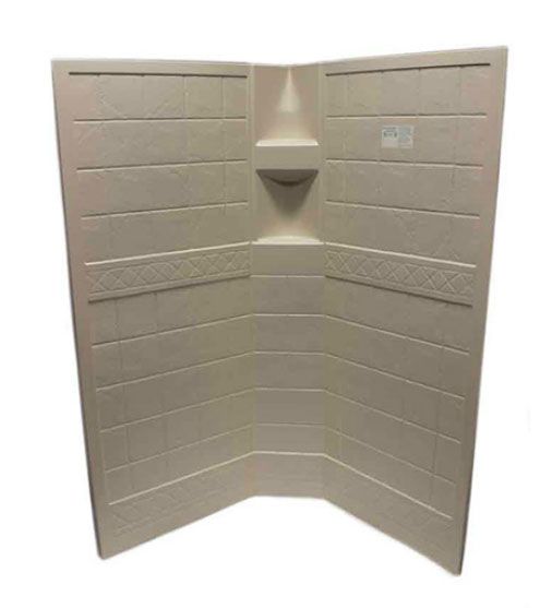 Shower Surround - 32" x 32" x 68" - Parchment Neo Angle