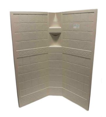 Shower Surround - 32" x 32" x 68" - Parchment Neo Angle
