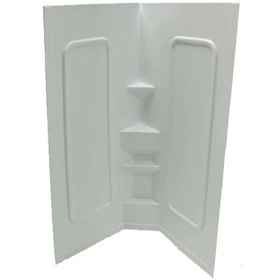 Shower Surround - 34" x 34" x 66" - Neo Hex White