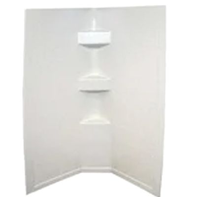 34" x 34" x 68" White Neo Angle - Shower Surround