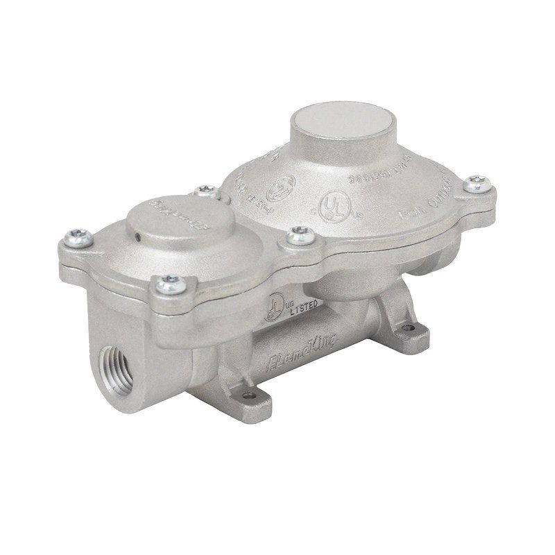 Flame King LP Regulator - Two Stage - Single Outlet - Horizontal Mount