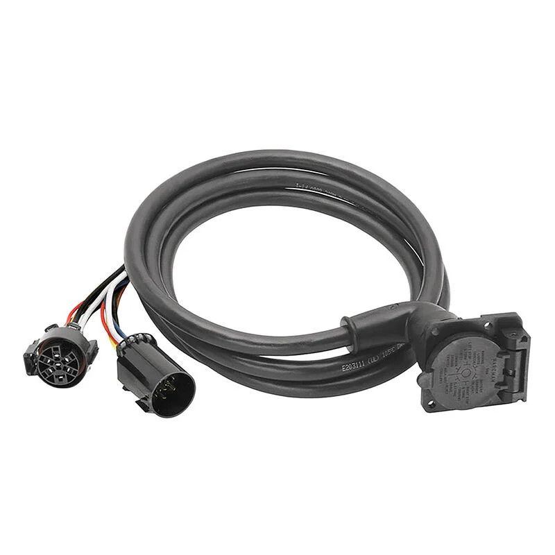 Bargman Trailer Wiring Connector - 7-Way Flat - With 7 Ft. Cable - Fifth Wheel or Goose Neck Trailer
