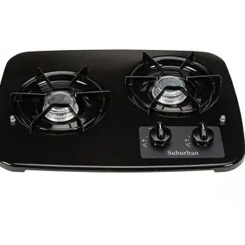 Suburban Drop-in 2 Burner Stove Top Black - with Cover