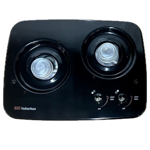 Suburban Drop-in 2 Burner Stove Top Black - with Cover