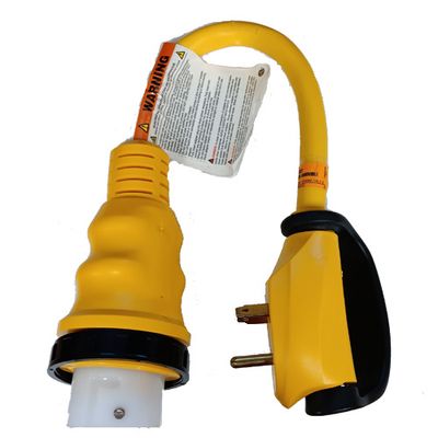 ParkPower Power Cord Plus Pigtail Adapter - 50amp Female Locking to 30amp Male Adapter