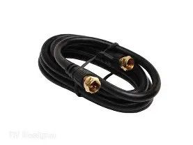 RV Designer - Coaxial Cable - RG-59 - With Gold/ Screw On Connectors - 6' - Black