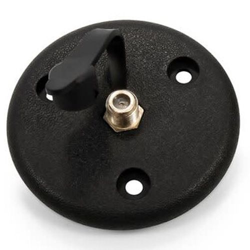 Camco 55036 Coax Connector Plate Single Small Cap Exterior Bk